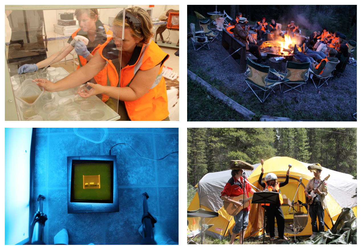 Figure 4.  Documentation from BioARTCAMP: A Rocky Mountain Adventure in Art and Biology, The Banff Centre, Banff , Canada, Jennifer Willet, July 2011