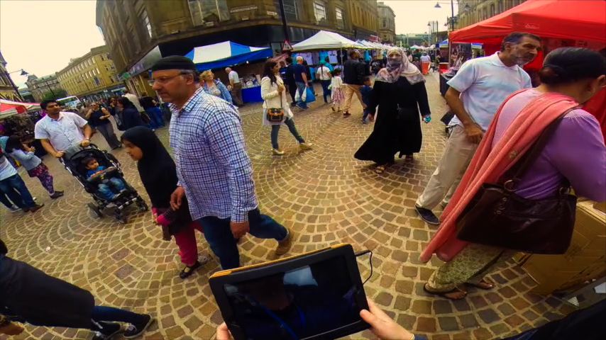 Fig. 1 Discrete Machines, Bradford Street Festival, June 2014