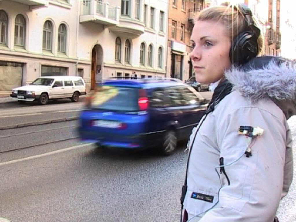 Fig. 1. Lalya Gaye, Ramia Mazé, Daniel Skoglund and Margot Jacobs, Sonic City, 2002.