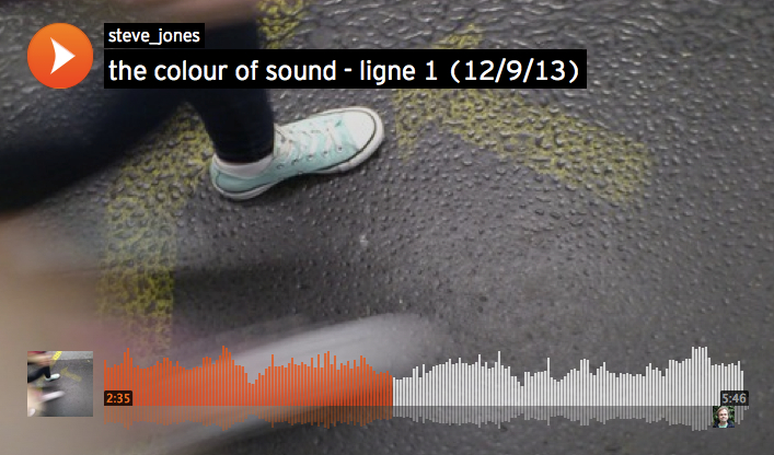 Fig. 3: Steve Jones, the colour of sound: ligne 1. Paris, 2013. iPad, Samvada, Zoom H4 recorder