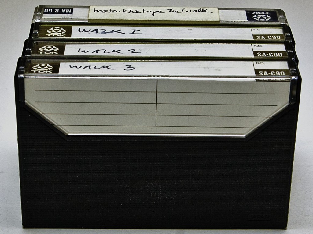 Fig. 5: Willem de Ridder, The Walk, 1981, audiocassettes from the collection of de Appel arts centre. Photographer: Jan van Geem. Courtesy the artist and de Appel.