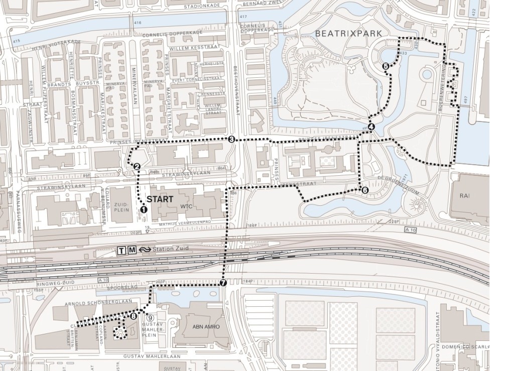Fig. 6: Justin Bennett, Zuidas Symphony, Soundtrackcity, Amsterdam, 2009. The map.