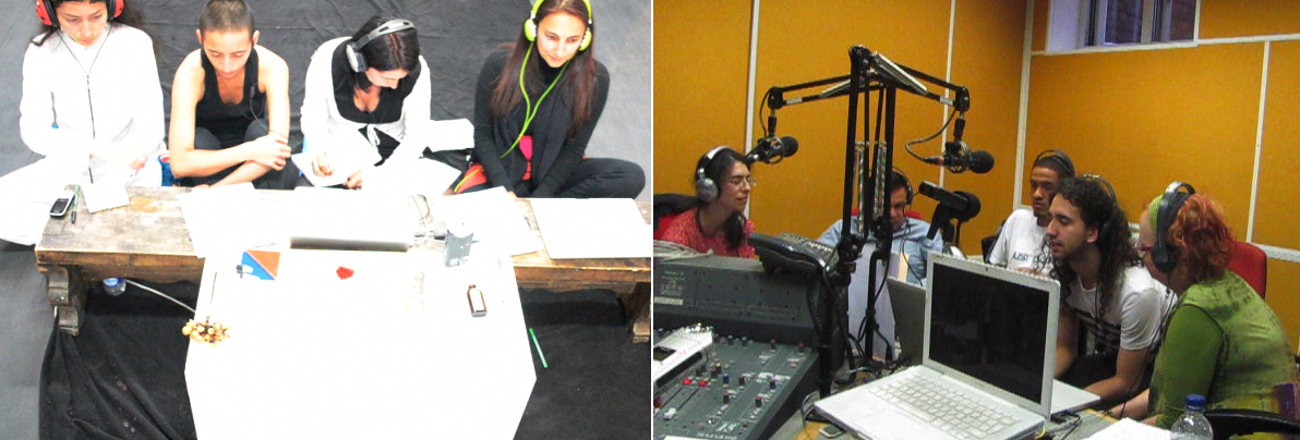 Figure 1. Migratory Dreams Telematic Sonic Performance (Bogotá - London 2012)